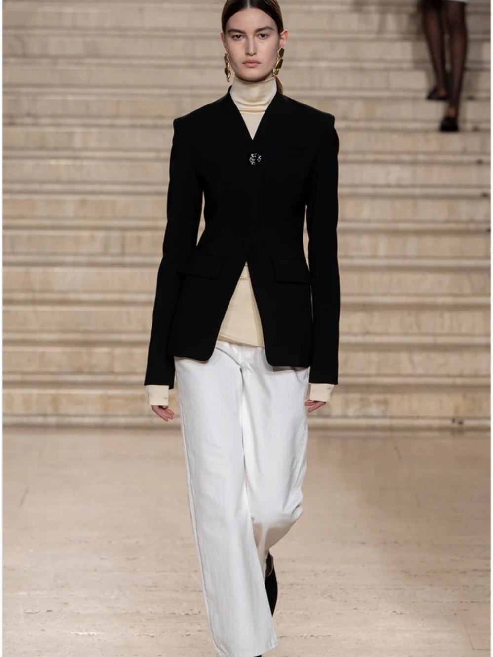 Tove Crepe Tailored Blazer Black Size 6 Small